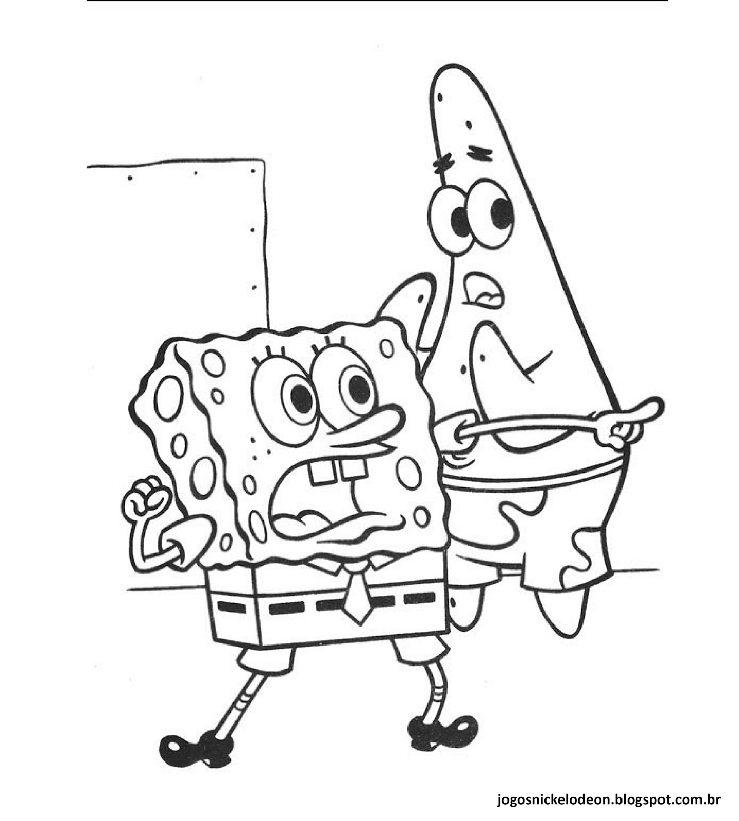 Jogos Da Nickelodeon Desenhos Para Colorir Do Bob Esponja