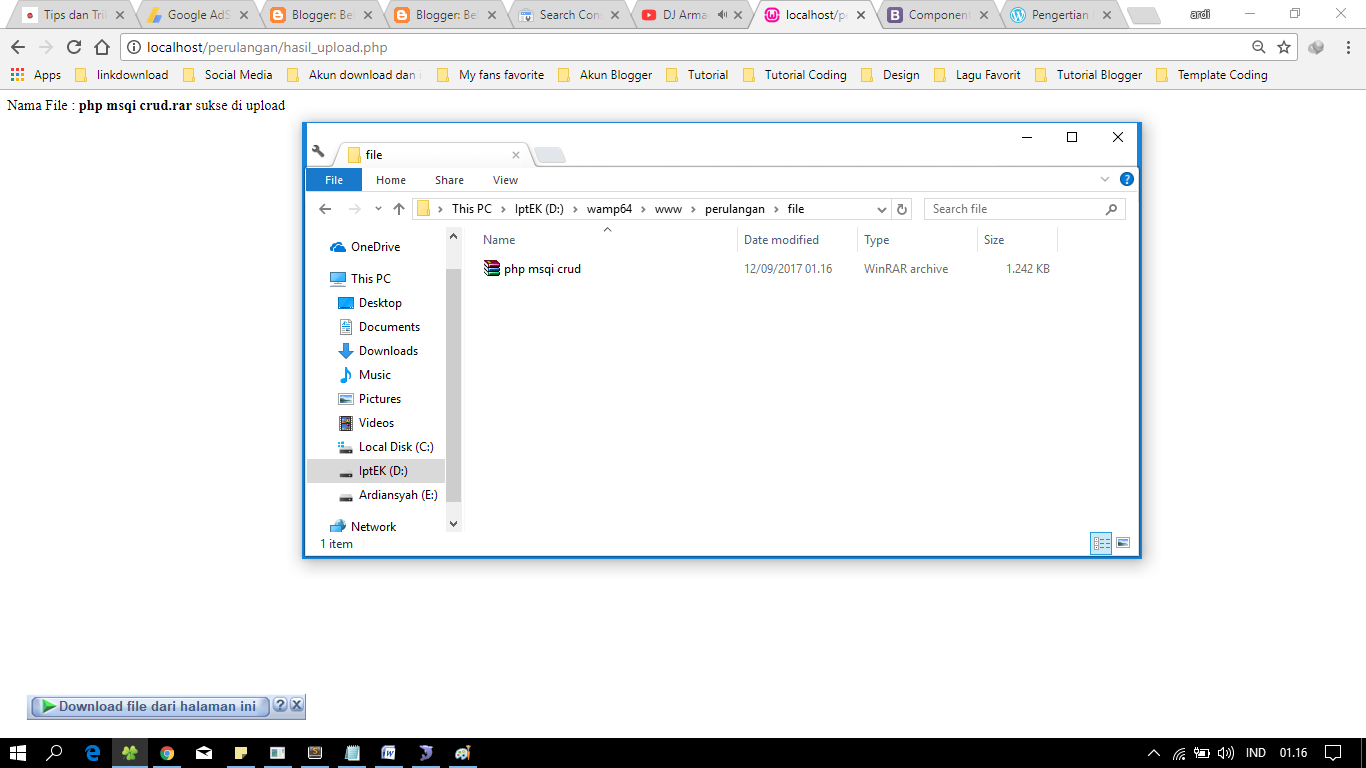 Teknik Upload File menggunakan PHP AEKOMPUTER
