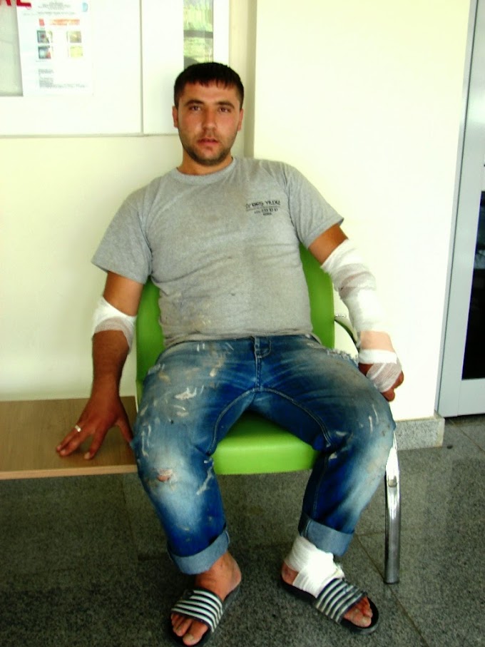 Bozkır'da Kask Hayat Kurtardı