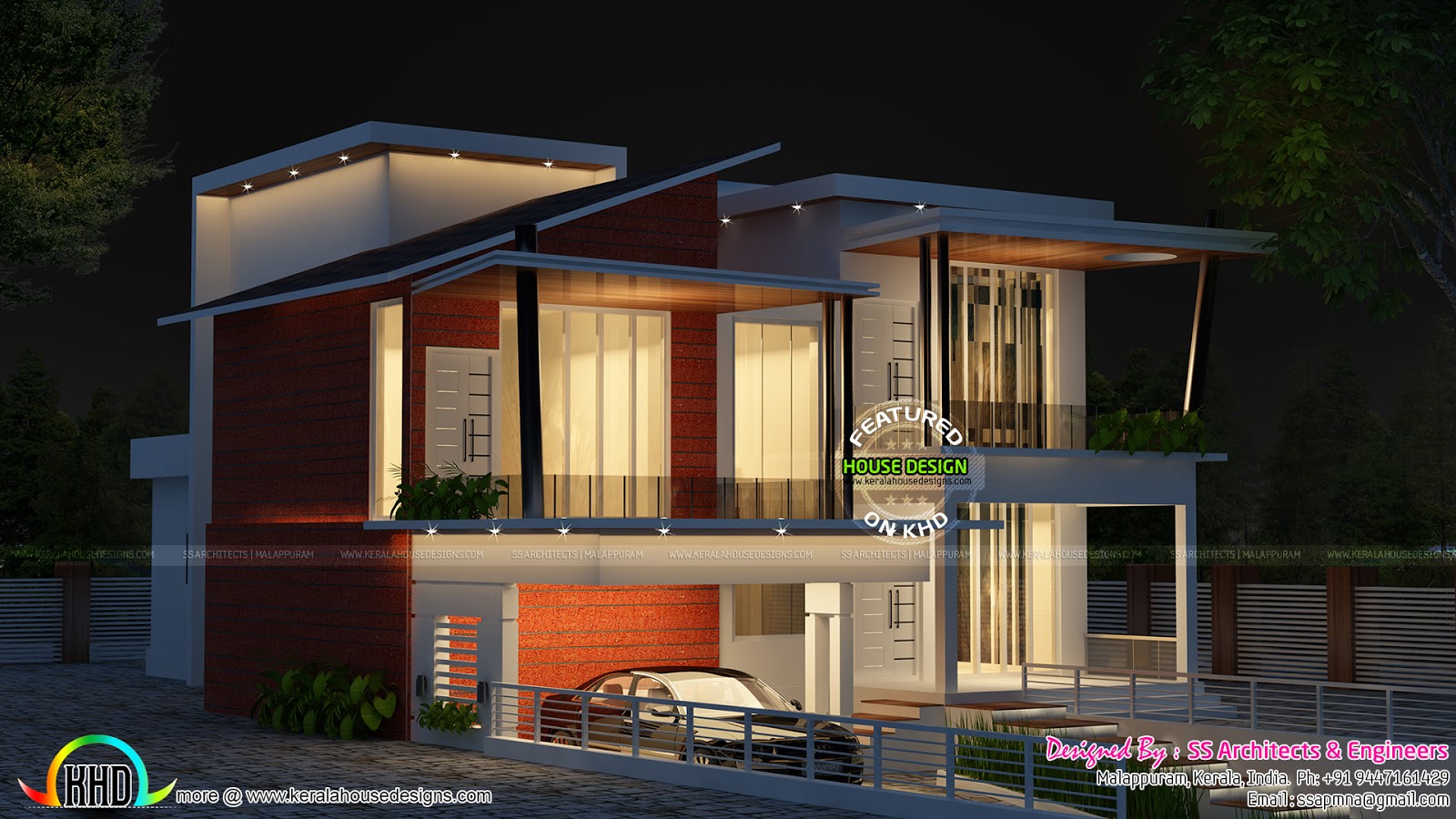 Modern 2324 sq-ft modern home - Kerala Home Design and Floor Plans - 9K