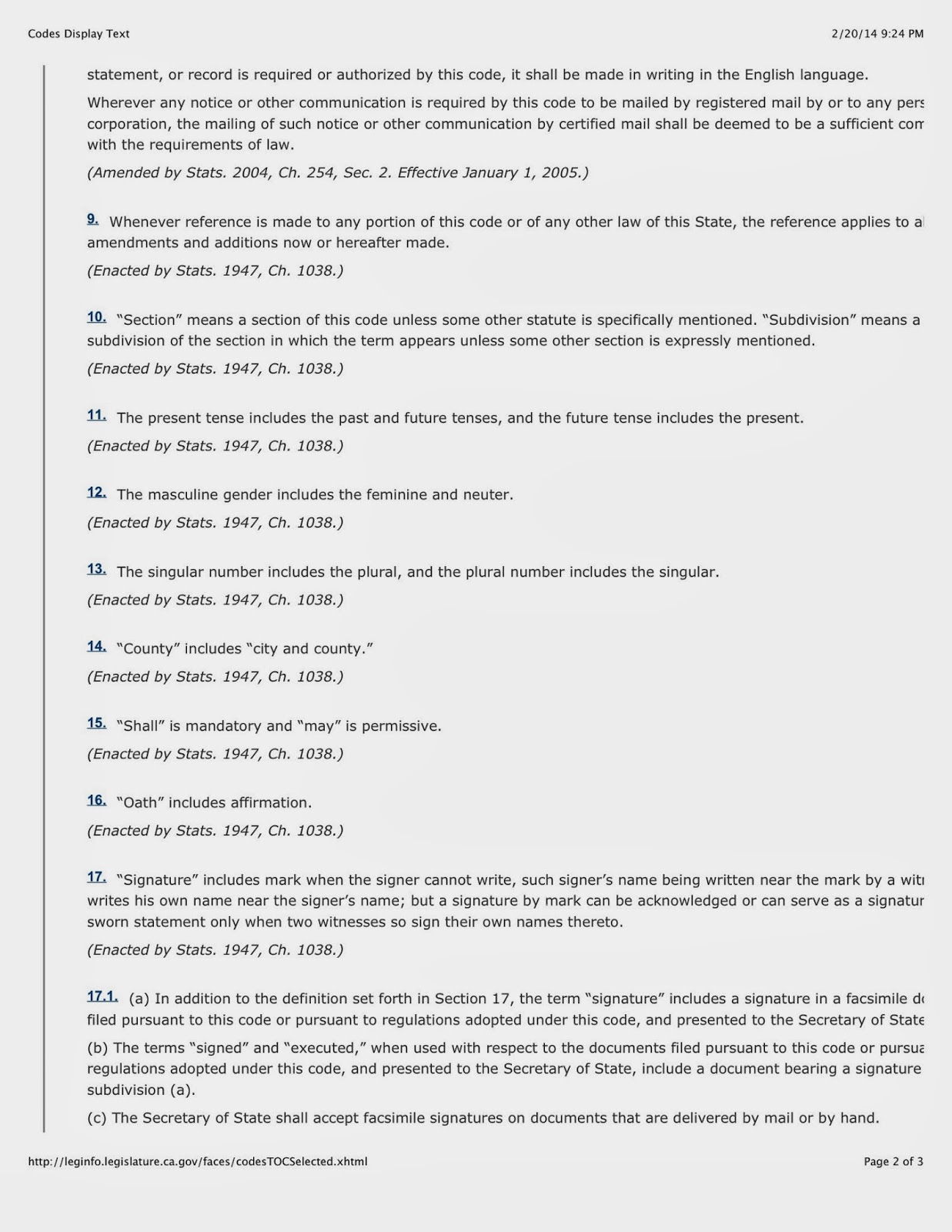 DEAN FADLER CALIFORNIA CORPORATIONS CODE BLOG PROVISIONS