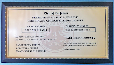Cars Land Doc Hudson license