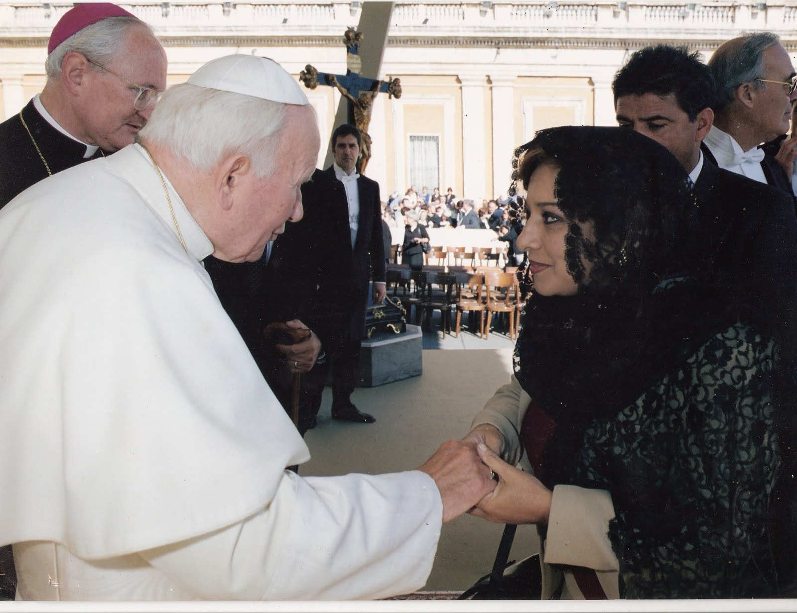 Con el Papa Juan Pablo Segundo
