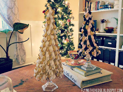 DIY Ribbon Yule Trees