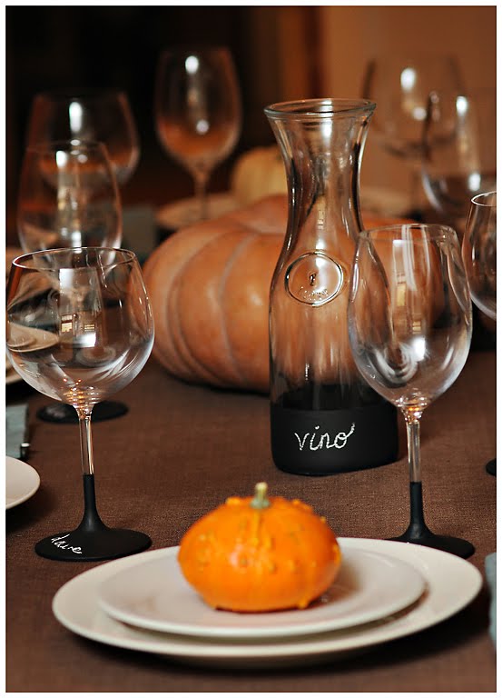 Jen and Dave By the Bay: Chalkboard wine glasses and the perfect fall