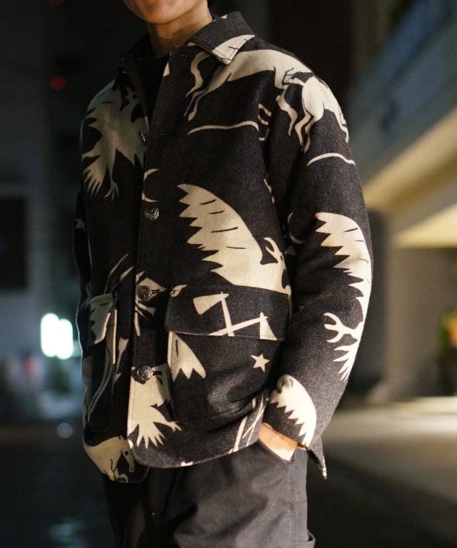 CALEE/キャリー】ALLOVER WESTERN PATTERN HALF COAT STYLING!!|TRUMPS