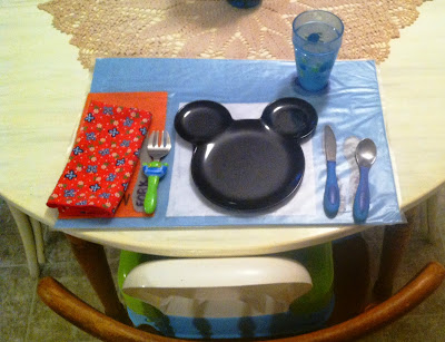 toddler manners table setting DIY placemat
