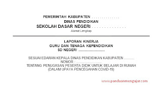 Contoh Format Laporan Kinerja Guru Selama Bekerja Dari Rumah Contoh Format Laporan Kinerja Guru Selama Bekerja Dari Rumah