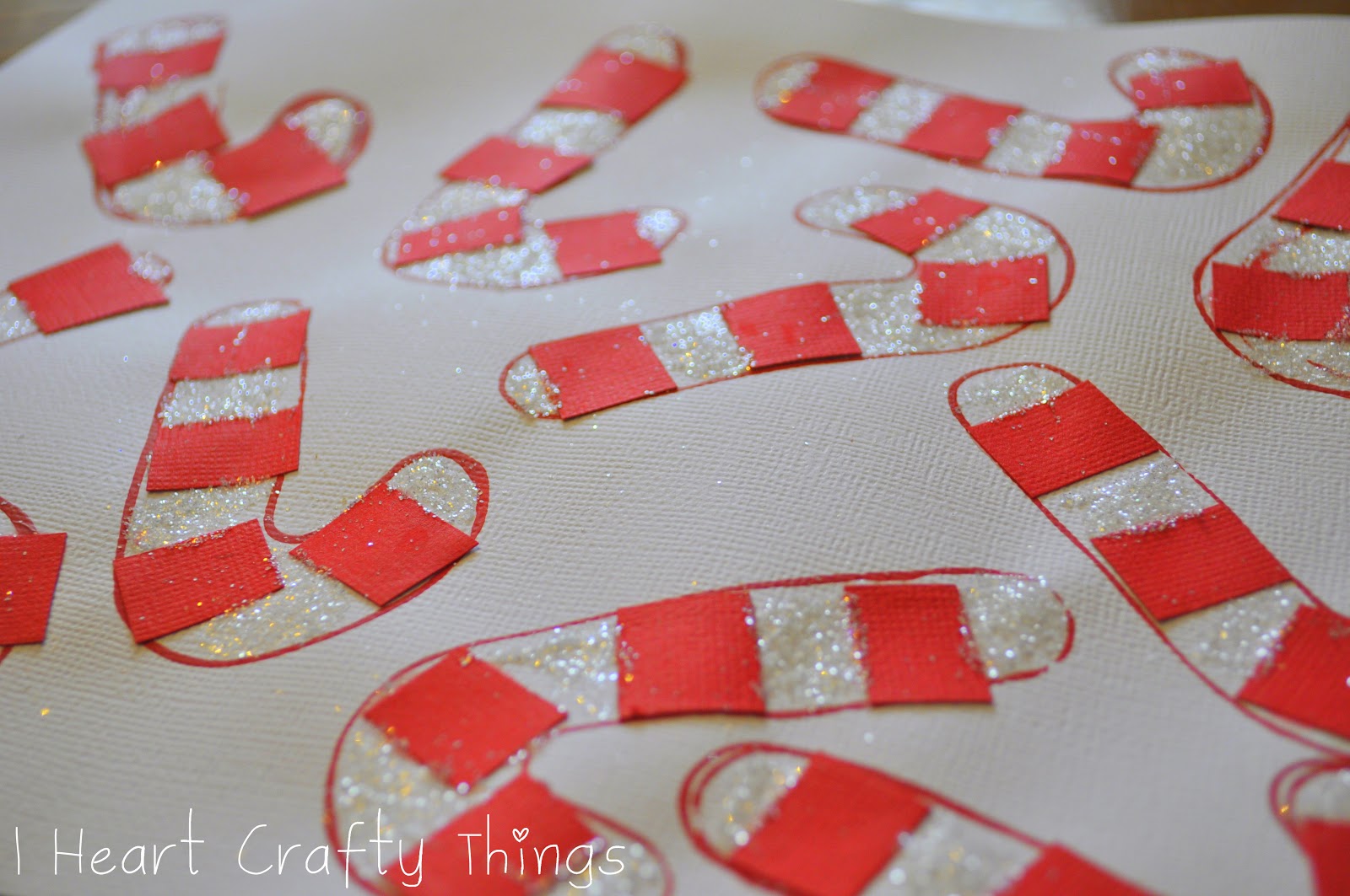 Candy Cane Collage Art And Ornament I Heart Crafty Things