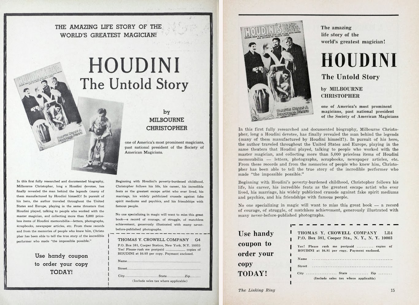 The Untold Story Houdini Delux Edition - Milbourne Christopher 