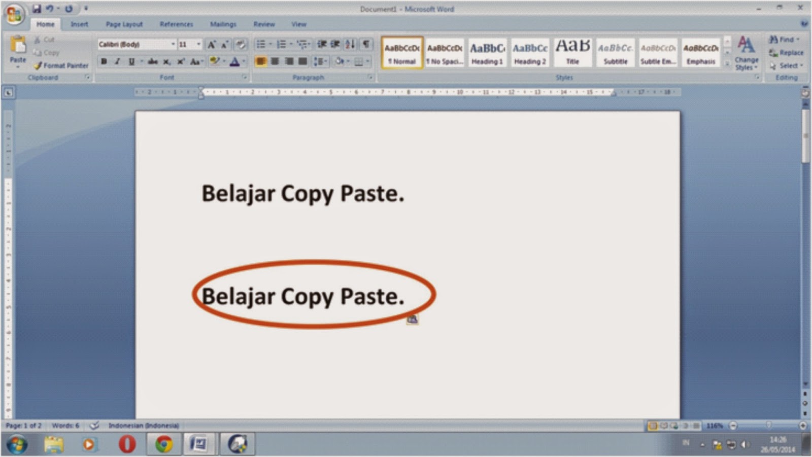 Copy, Cut Dan Paste Dalam Microsoft Word Belajar Microsoft Word
