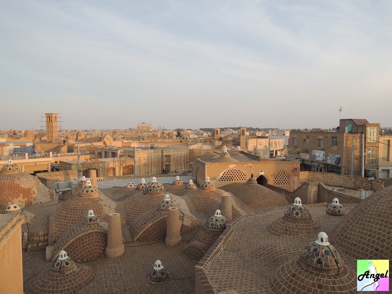 amir ahmad bathhouse rooftop kashan iran