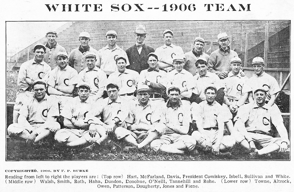 Postmarked 3/13/1907 1906 Chicago White Sox Team, Postcard reproduction 