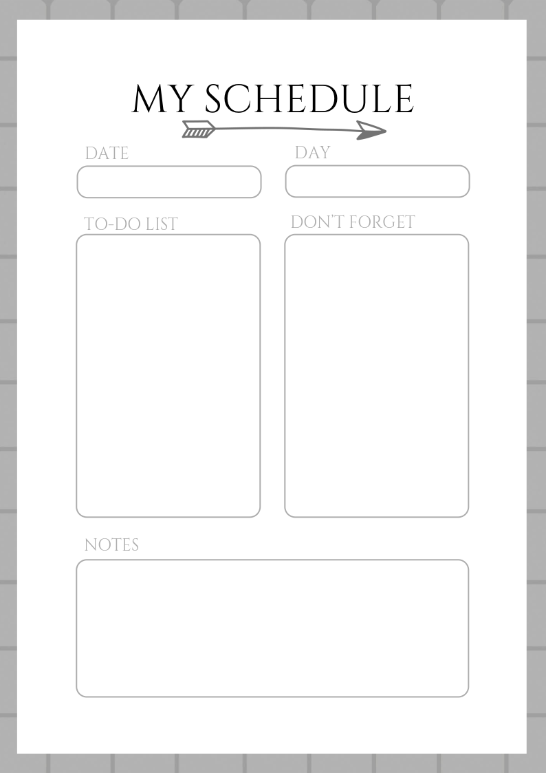 printable weekly schedule planner