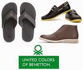 United Colors of Benetton Mens Shoes, Floater & Slippers - Flat 50% Off