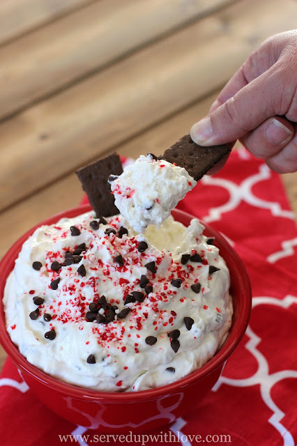 Peppermint Mocha Cheesecake Dip recipe from Served Up With Love
