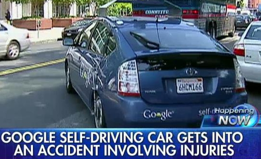 google automated car crash