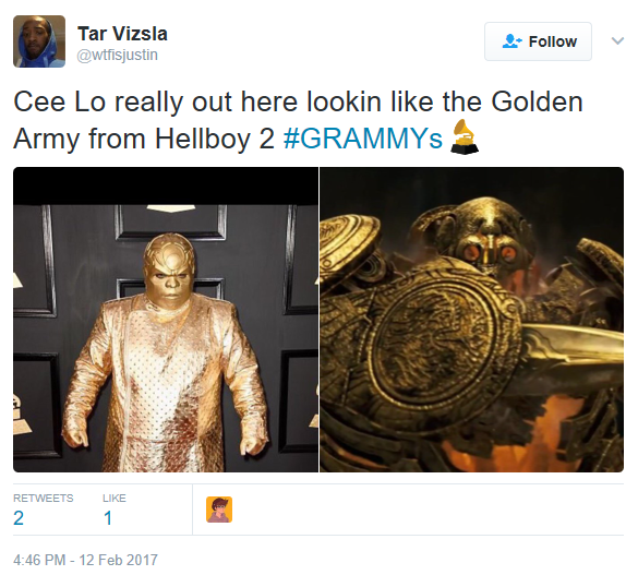 see the many memes based on cee lo's outfit to the grammys 2AAA see the many memes based on cee lo's outfit to the grammys