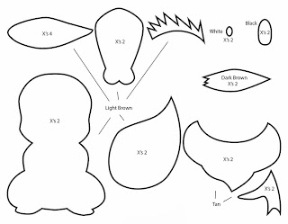 How to Make an Eevee Pokemon plushie template tutorial