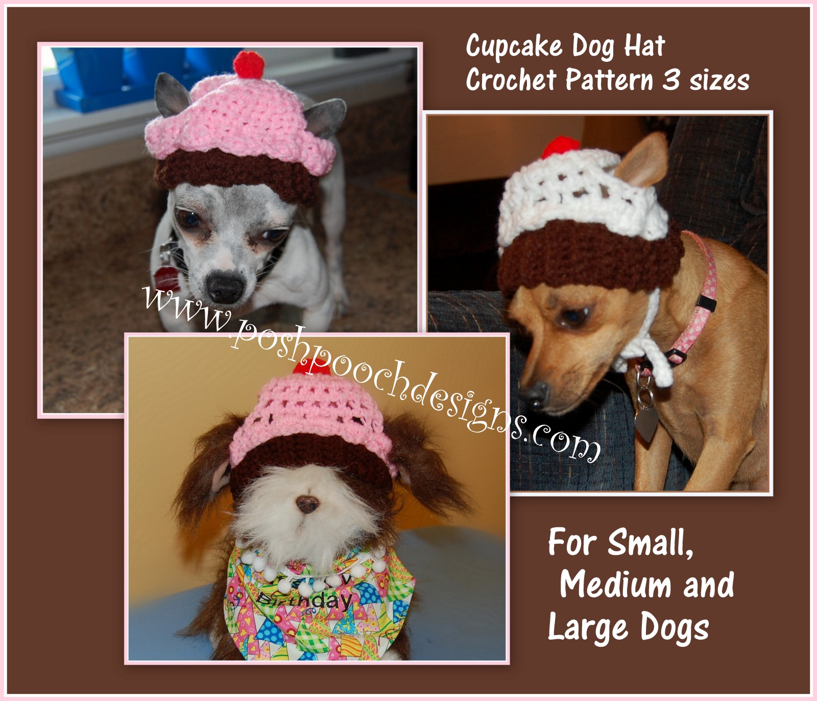 Posh Pooch Designs Dog Clothes Dog Hat Crochet Patterns For Small
