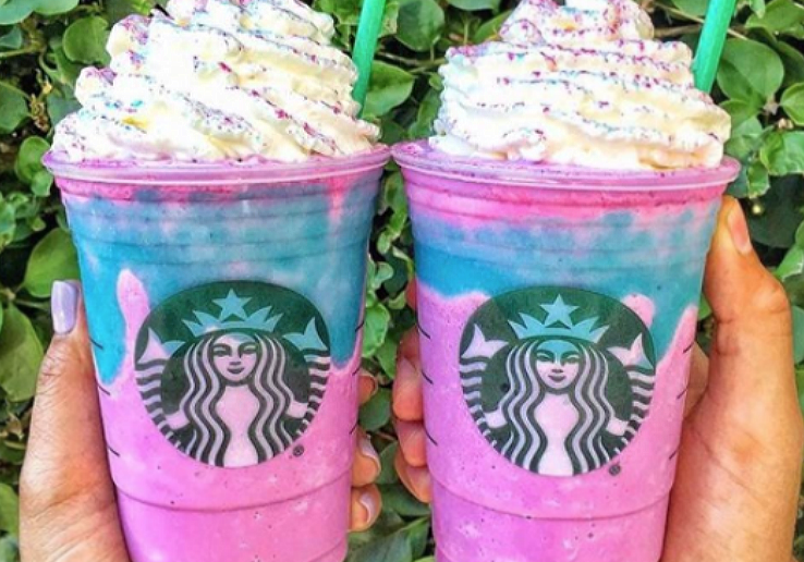 Starbucks Unicorn Frappuccino Nail Art DIY Starbucks Unicorn Frappuccino Nail Art DIY