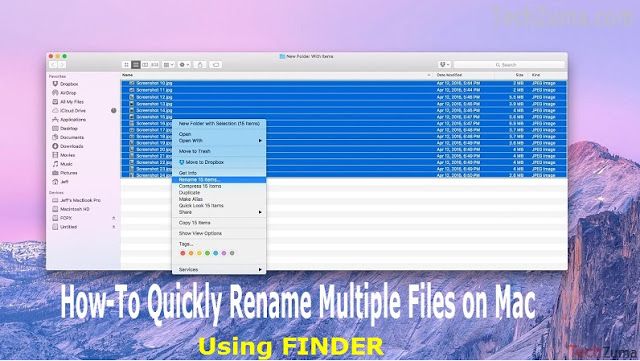 Batch Rename Many Files at Once on Mac