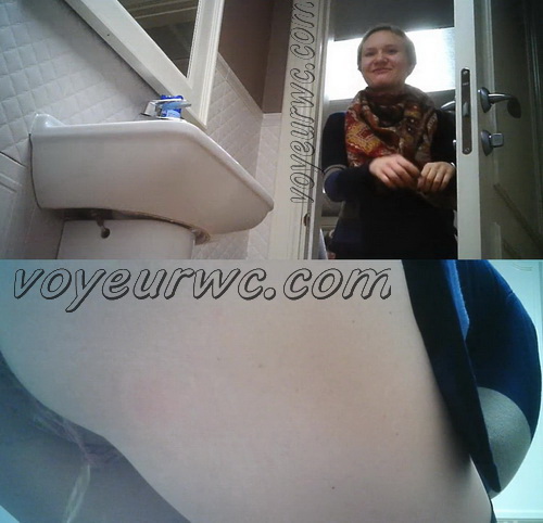 WC 2433-2437 (Girls peeing on hidden voyeur camera: Pissing in the toilet of public restaurant)
