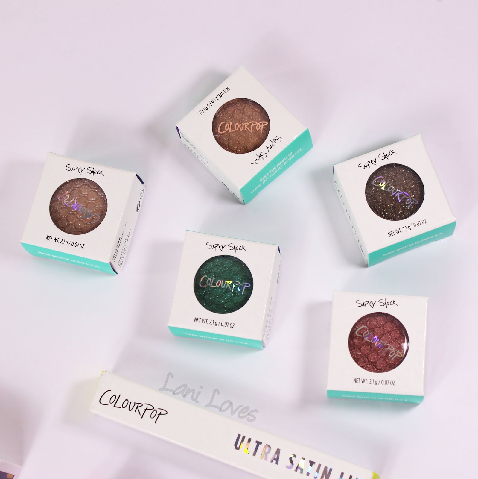 ColourPop Super Shock Shadows Sailor, Sunset Blvd, Muse, Far Side and