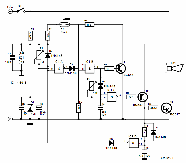 Simple Alarm System Circuit Project