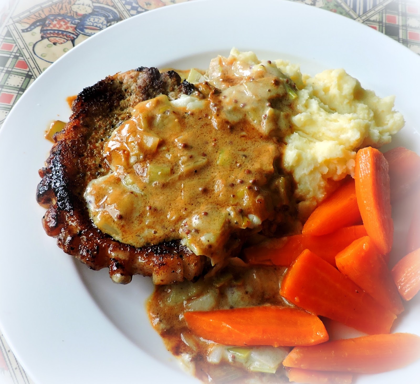 The English Kitchen Leek & Mustard Sauced Pork Chops