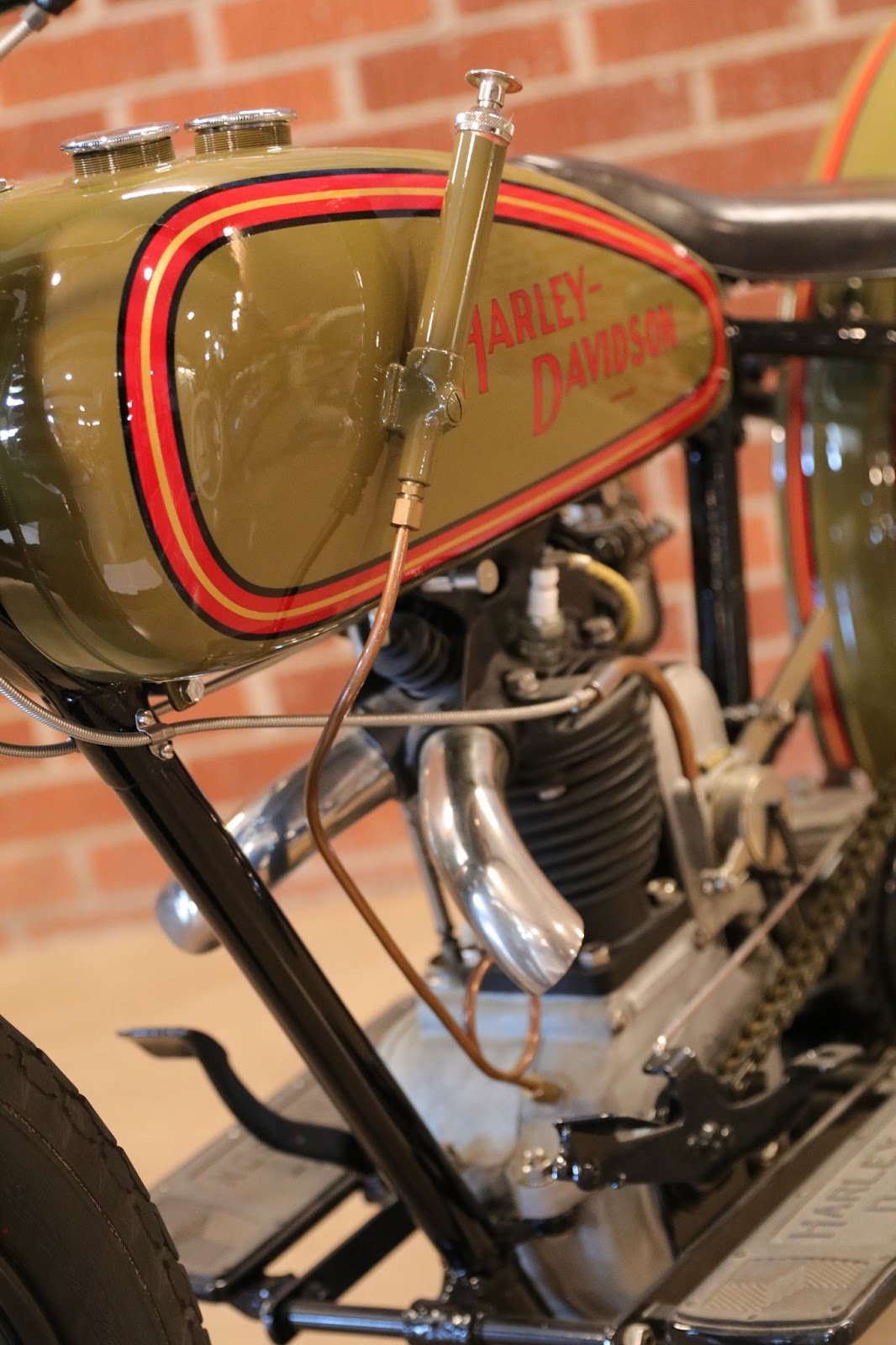 OldMotoDude 1928 HarleyDavidson Peashooter Hill Climber on display at