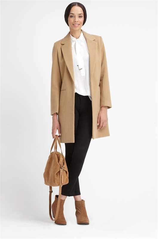abrigo largo camel