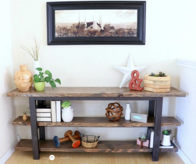 How to build your own DIY Console Table printable plans, MyLove2Create