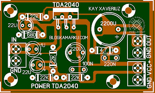 PCB Layout Power TDA 2040  Mono Amplifire