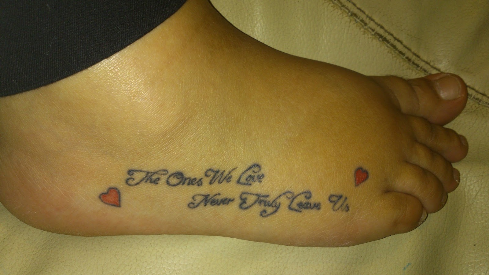 Here is my Harry Potter quote tattoo It says The ones we love never truly leave us