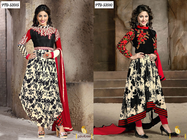 Akshara Hina Khan Dresses and salwar suits for party, mahendi and sangeet occasion with free shipping service at low rate