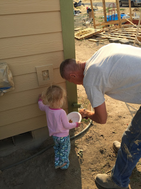 Rina loved to supervise, even in her pajamas and bedhead.