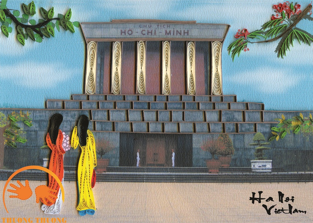 Tranh cuộn hình lăng Chủ tịch Hồ Chí Minh