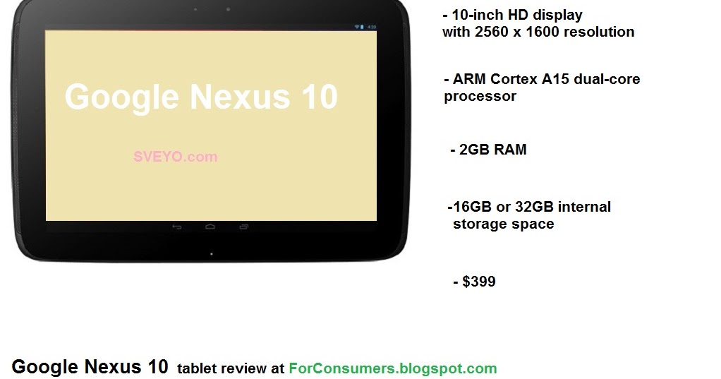 Google Nexus 10 tablet specs and handson video review