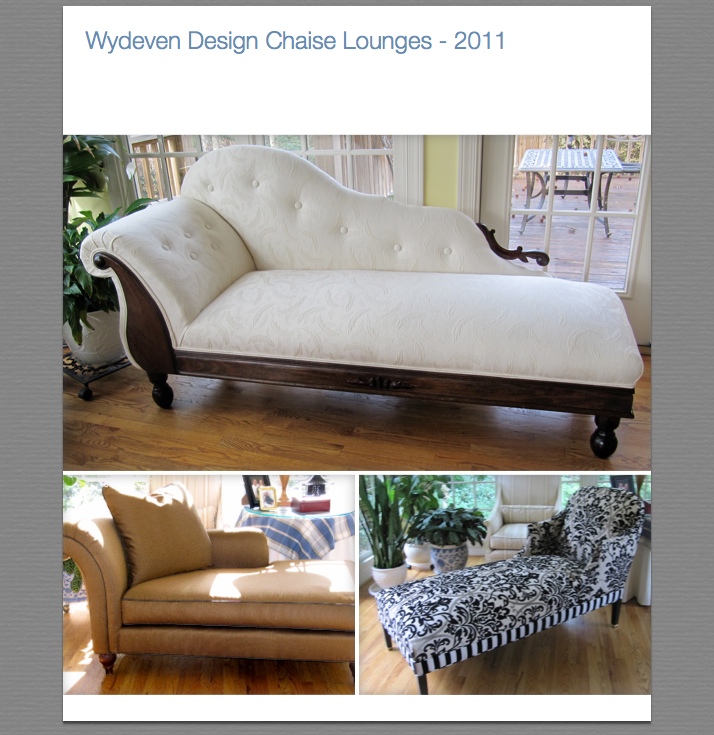 Wydeven Designs Chaise Lounges or Chaise Longues I Love Them