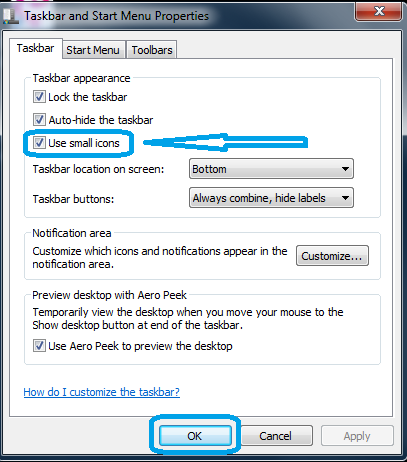Cara Memperkecil Ukuran Taskbar Pada Windows Cara Merubah Ukuran Taskbar di Windows 7