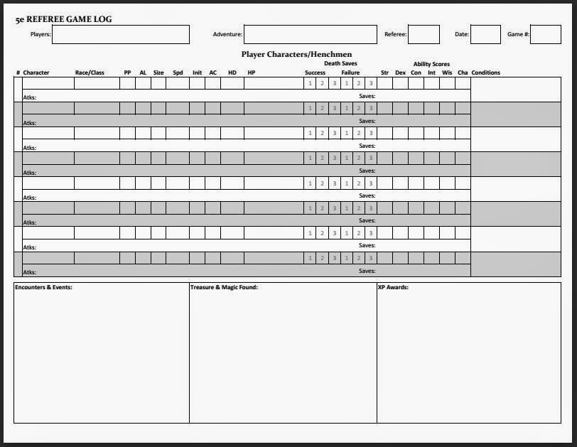 Printable D D Session Notes Template Printable Templates