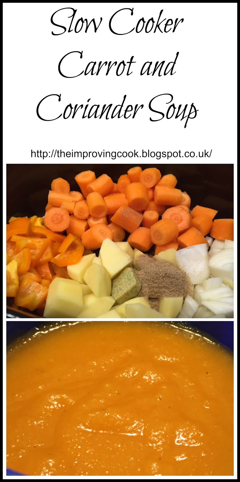 Slow Cooker Carrot and Coriander Soup