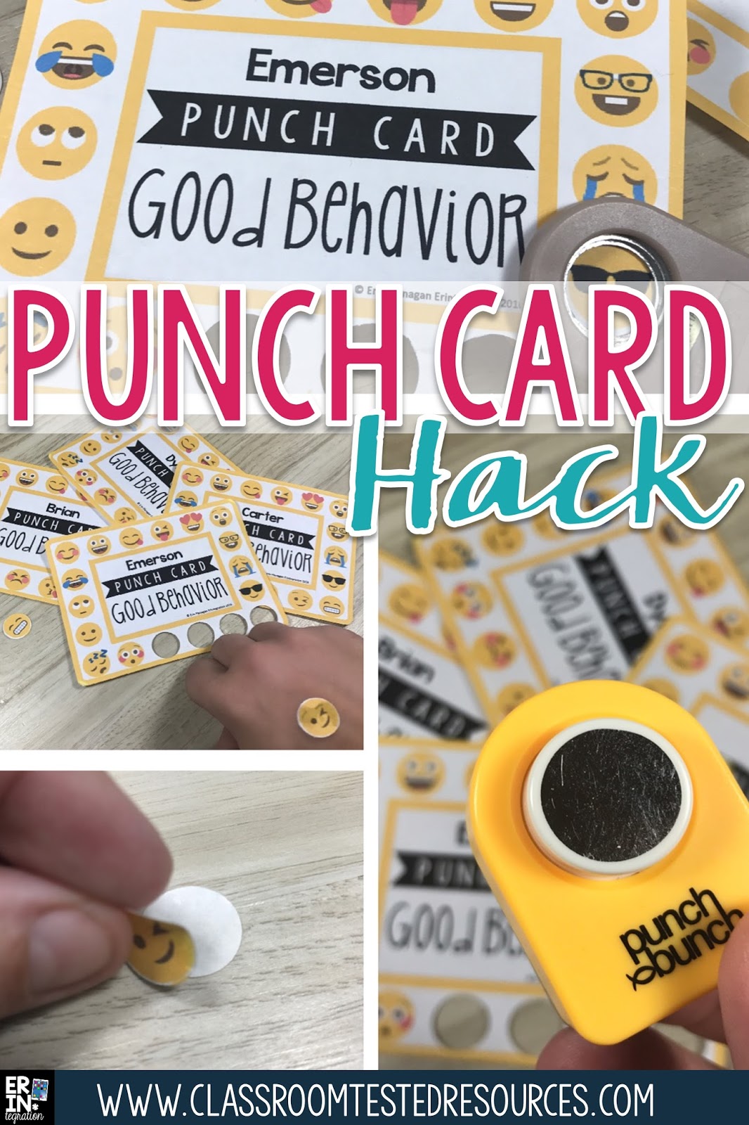 A Better Way to Use Punch Cards in the Classroom  Classroom With Reward Punch Card Template
