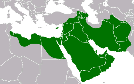 First four caliphs at greatest extent