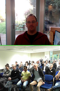 Snapshot from Skype recording, showing Jon Skeet in top, audience in bottom Snapshot from Skype recording, showing Jon Skeet in top, audience in bottom