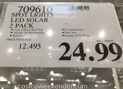 Deal for a 2 pack of Solar Spot Lights at Costco