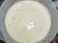 mousse de arroz con leche-huevos batidos