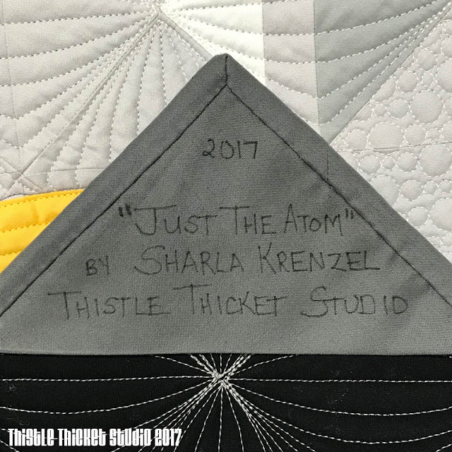 "Just The Atom" Mini Quilt By Thistle Thicket Studio. www.thistlethicketstudio.com