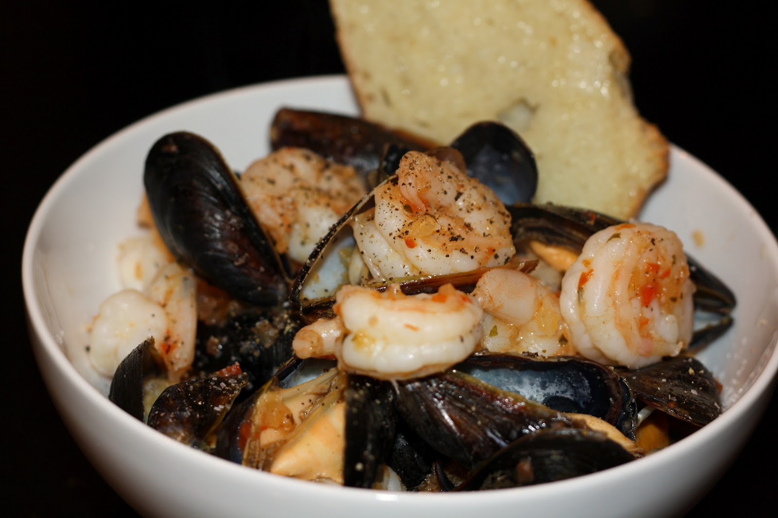 what's for dinner? shrimp and mussels with sofrito... 45 minutes